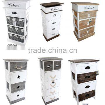 Mediterranean Style Distressed White Wooden Coffee Table With Drawers photo-3