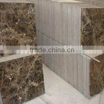 Stacked Dark Emperador Marble Composite Tile