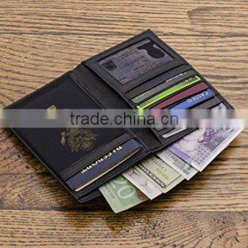 anti thief New arrival logo custom faux leather cheap passport holder