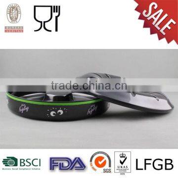 Large Melamine Ashtray with logo black color