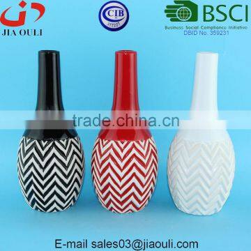 Decorative Vases Glazed and Wash Black/white Ceramic Flower Vases for Home Decor photo-6