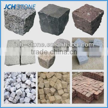 Unprocessed natural many varieties granit stone block