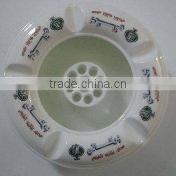 Meneed white 9 hole 5 divided circular melamine custom cheap ashtray for sale