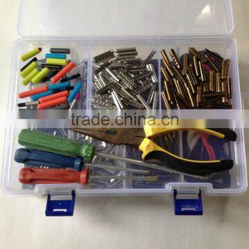 2-layer Plastic Adjustable Compartments Metal Aglet Tool Bin Storage Box photo-3