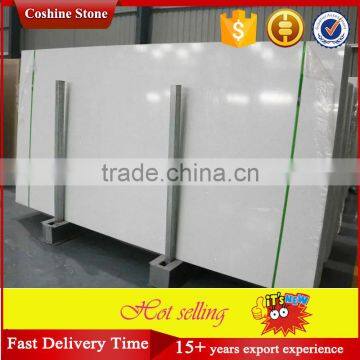 High polished degree pure pearl white quartz stone slab
