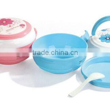 Plastic round portable single layer lunch box/Insulation boxes