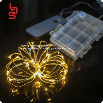 waterproof battery box copper string light string for holiday christmas decoration
