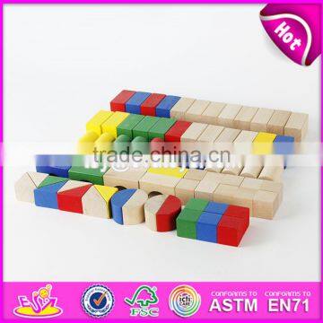 Colorful 80 Pieces Kids Wooden Toy Connecting Building Blocks Best Sale Children Wooden Intelligence Building Blocks W13A137 photo-4