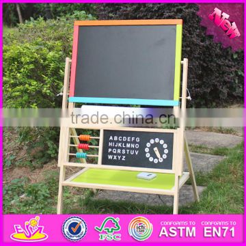 2016 new design double-sided children wooden adjustable drawing board W12B103