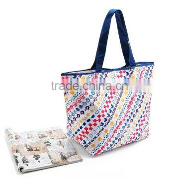 300D Polyester Dye Sublimation Full Color Printing Shopping Tote Bag,Waterproof Large Capacity Tote Bag photo-3