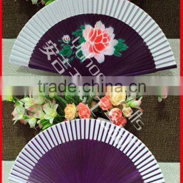 New style silk bamboo fan with flower