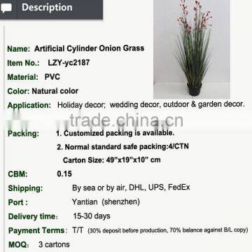 Hotsale Decorative Coral Fake Onion Grass With Flower photo-2