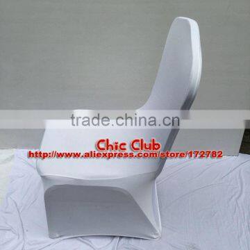 100 PCS Stretch Elastic Universal White Spande Wedding Chair Covers for Weddings Party Banquet Hotel Lycra Polyester Fabric photo-3