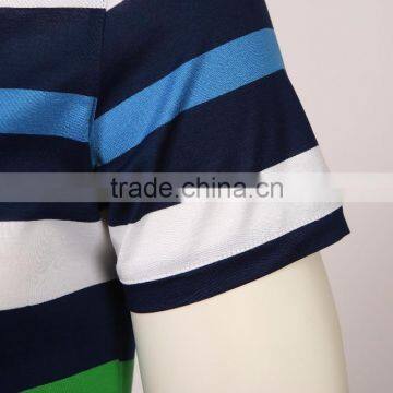 Wholesale Color Combination Cotton Stripe t Shirt photo-5