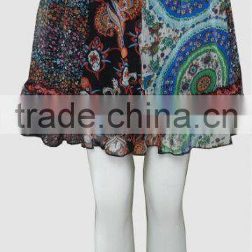 new design for women print chiffon skirt