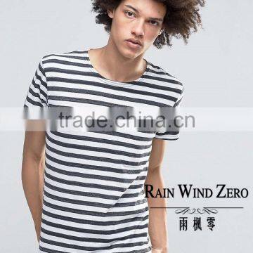 Wholesale Custom 2016 Summer Casual Wean Short Sleeve Stripe T-shirts For Men