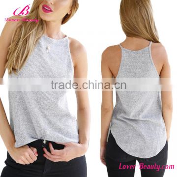 Fast Shipping White Knitting Latest Fashion Design Lady Blouse