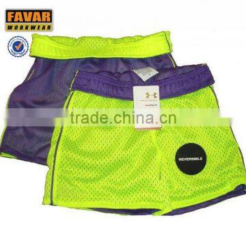 mesh sport men and ladies short pants hot pants hivis safety pants