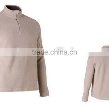 Simple Casual Mens Pullover Winter Jackets Half Zip Polar Fleece Jacket