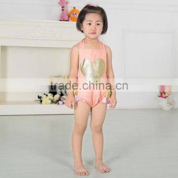 Newest Baby Products Cute Kids Ruffled Lace Petti Rompers for Girls photo-6