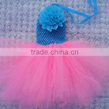 Crochet Top Tutu Lined Kids Mini Short Skirt photo-3