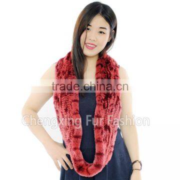 CX-S-154F Best Quality Wholesale China Suppliers Fashion Rex Rabbit Fur Scarf