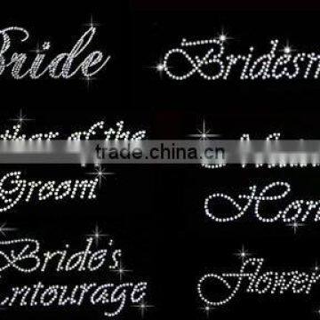 Mother of the Groom Clear Rhinestone Iron on Hotfix Transfer Bling DIY photo-2