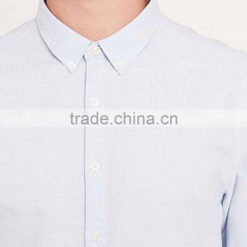 2015 New Model White 100% Cotton Dress Shirt Mens Classic Shirts photo-2