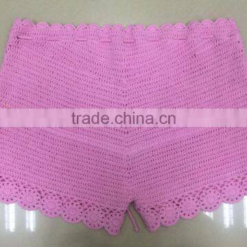 Latest Ladies Crochet Cottonsequin Bead Summer Beach Short photo-2