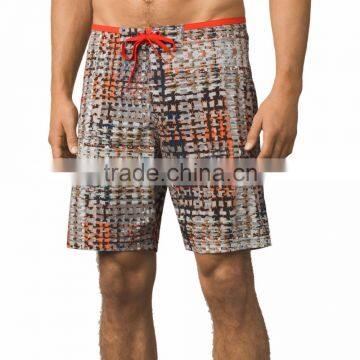 Stretch Recycled Polyester Fabric Shorts Soft Binding Tie Waist Beach Shorts 85% Recycled Polyester 15% Spandex Swim Trunk photo-5