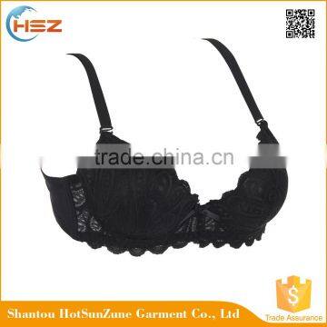 HSZ-58047 High Quality White Push Up Bra Fur Sexy Ladies Underwear Extreme Hot Lingerie