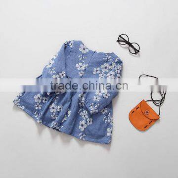 Autumn Toddler Baby Girl Cotton Linen Dresses Princess Costume Girls Clothes Floral Printed Children Dress photo-4