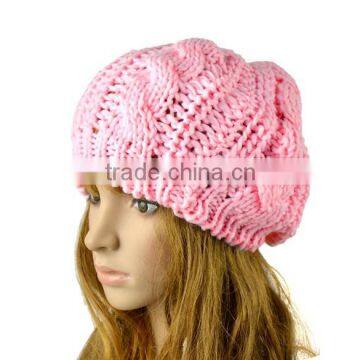 Winter Women Beret Braided Baggy Beanie Youth Winter Hat SV000232 photo-4