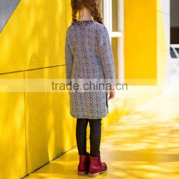 COOL KID ZONE Winter Kids Girls Jacquard Dresses Casual Pullovers Dress Long Sleeve Long Winter Girl Dress photo-4
