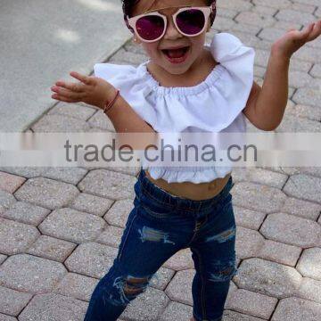 S17440A 2017 Wholesale Children Boutique Clothing Ruffle Outfit for Kids photo-5