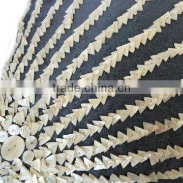 Mother Of Pearl Embroidery, Sun Burst Pillow , Sun Burst Pattern Pillow, Decorative Pillow Cover,Couch Pillow photo-4