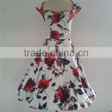 Walson Clothes New 40s 50s Lady Wiggle Vintage Retro Style Rockabilly Dress Jive Rockabilly Dress Print Floral Dress Party Dress photo-2