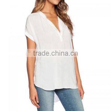 short front long back women sexy tops and blouses