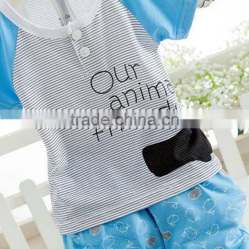 Wholesale Summer Cotton Printing Girls Cheap Newborn Baby Clothing Set photo-4