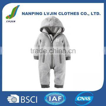 baby one piece zip sleepsuit hooded