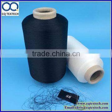 50D/120TPM Semi Dull Black Yarn for Garment Label photo-2