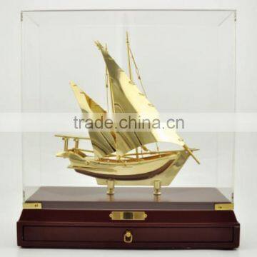 Wholesale new design handcrafted wooden model ship ,container ship model with company souvenir gift