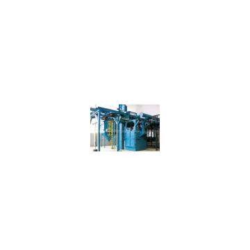 Q48 single route series hanger stepping type continuous working overhead rail shot blasting machine