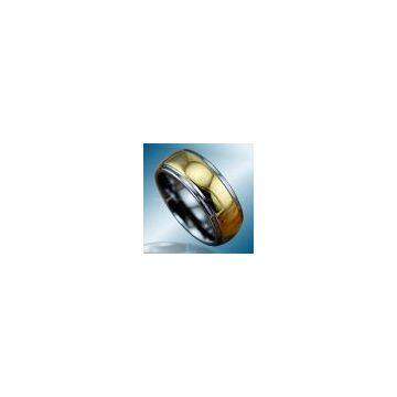 8mm Width High Gloss Gold Plated Tungsten Ring