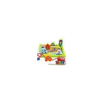 OEM Puz Tray Transport Cognitive Threading Durable Wooden Beads Toy for Toddlers