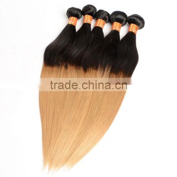 1b/27 Ombre Brazilian Straight Virgin Hair Ombre Hair Extension