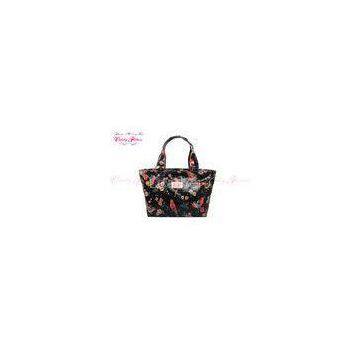 Modern black Floral Printed Reusable Shopping Bags for women , girls