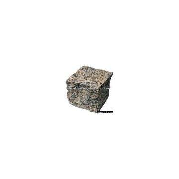 Tiger Skin yellow granite Cube Stone