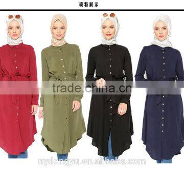 cottonmuslim dress loose fit/ junj twill muslim abaya kaftan set dress/contrast islamic muslim women dress two piece set