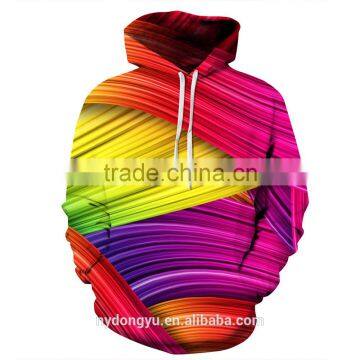 colorful stripe paint creative 3D pinted hoodies/ask sky unisex 3D printed sweatshirt hoodies/hot sell 3D baseball jacket